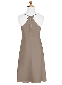 Azazie Doll Junior A-Linie Schleifen Chiffon Kleid Taupe image6