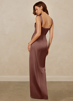 Christian Siriano Bridal for Azazie 1017 Bridesmaid Dresses Espresso Sheath Sweetheart Neckline Stretch Satin Dress image6