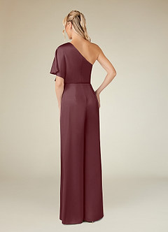 Azazie Hagretta Mère de la mariée Robes Robe Combinaison/Tailleur Pantalon en Satin extensible Sangria image2