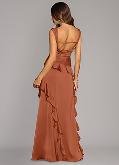 Azazie Sloane Bridesmaid Dresses Cedar Rose A-Line Sweetheart Neckline Stretch Satin Dress image2