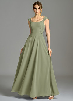 Azazie Oasis Bridesmaid Dresses Pistachio A-Line with Pockets Chiffon Dress image7