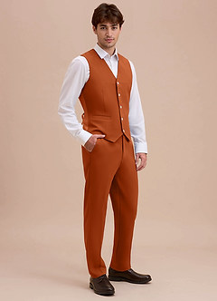 front Ethan Poltettu Appelsiini Hienostunut kudontapukuliivi