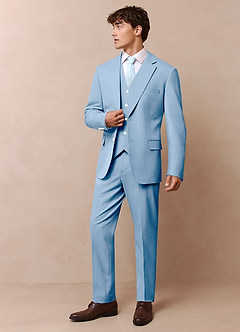 front James Azul Cielo Traje de 3 piezas