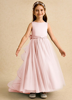 Azazie Lior Flower Girl Klänningar Klänning Balklänning i Tyll Plisserad image6
