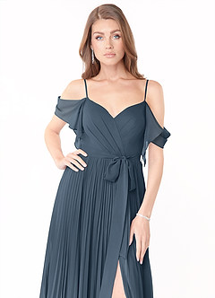 Azazie Lyney Bridesmaid Dresses Neptune A-Line Off the Shoulder Chiffon Dress image6