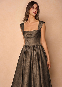 Vestido Café Marrón Largo Runa image5