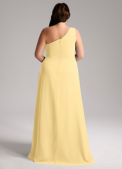 Azazie Brooke Bridesmaid Dresses Butter A-Line One Shoulder Chiffon Dress image9