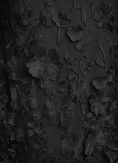 Azazie Lotta vestidos de madre de la novia Vestido de Negro de Encaje de Corte Sirena con Vestidos sin tirantes image7