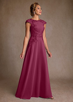 Azazie Christi Abiti per la Madre della Sposa Abito A-Line in Chiffon Pizzo Gelso image3