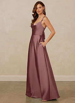 Christian Siriano Bridal for Azazie 1001 Bridesmaid Dresses Vintage Mauve A-Line Sweetheart Neckline Stretch Satin Dress image4