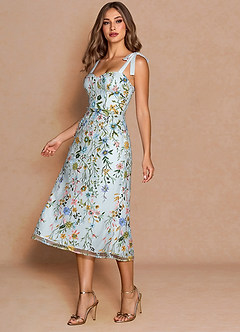Amarie Sky Blue Midi Dress image3