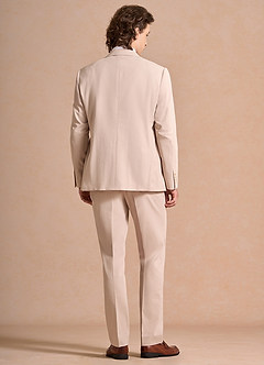 front Carter Marrone Chiaro Abito in misto cotone e lino