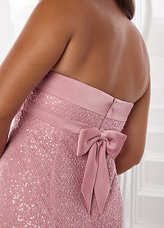 Barbie™ ❤ AZAZIE 4016 Strapless Sequin Netted Maxi Dress image12