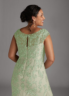 Azazie Melena Mère de la mariée Robes Robe Sirène en Tulle Dentelle Sauge Poudrée Champagne image10