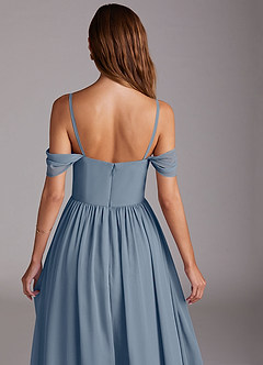 Azazie Calianna Bridesmaid Dresses Twilight A-Line Off the Shoulder Chiffon Convertible Dress image9