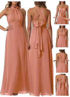 Azazie Fifi Bridesmaid Dresses MAI TAI A-Line Strapless Chiffon Convertible Dress image9