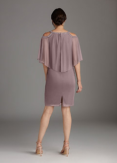 Azazie Junibee Final Sale Black Sheath Sequins Mesh Dress image4