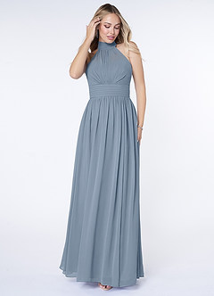 Azazie Iman Bridesmaid Dresses A-Line A-Line Ruched Chiffon Floor-Length Dress image8