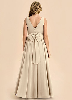 Azazie Hathaway Junior Klä av A-Line i Chiffong Rosett image1