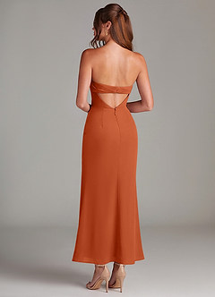 Azazie Leonis Bridesmaid Dresses Burnt Orange Mermaid Strapless Chiffon Convertible Dress image5