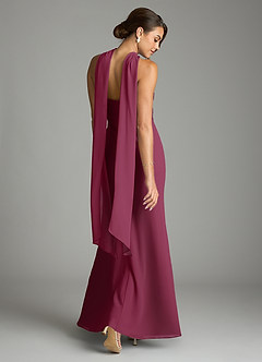 Azazie Saylor Bridesmaid Dresses Mulberry Mermaid Strapless Chiffon Dress image9
