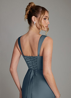 Azazie Agustina Brautjungfernkleider Meerjungfrau-Linie Korsett Stretch-Satin Kleid Zwielichtviolett image6