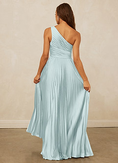 Christian Siriano Bridal for Azazie 1008 Robes de demoiselle d'honneur Robe Trapèze en Satin extensible Ue épaule Brume image7