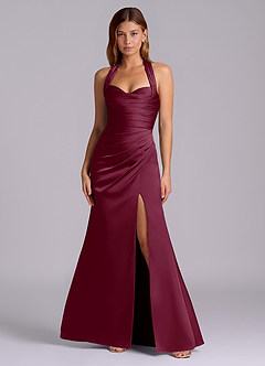 Azazie Destiny Robes de demoiselle d'honneur Robe Sirène en Satin extensible Encolure en Forme de Cœur Mûre image4