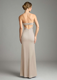 Azazie Leonis Bridesmaid Dresses Frost Mermaid Pleated Stretch Satin Convertible Dress image2