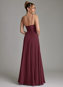 Azazie Imani Bridesmaid Dresses Cabernet A-Line Sweetheart Neckline Chiffon Dress image2
