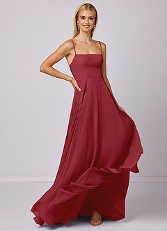 Barbie ♥ Azazie Bridesmaid Dresses Pomegranate A-Line Chiffon Dress image3