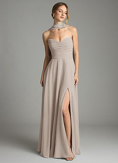 Azazie Ayla Abiti da Damigella Abito A-Line in Chiffon Scollo a Cuore Gelo image7