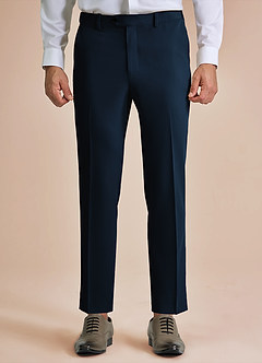 front William Bleu Marin Pantalon habillé