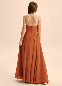 Azazie Kady Junior A-Linie Herzausschnitt Chiffon Kleid Kanel image2