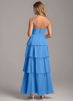 Azazie Alanna Bridesmaid Dresses Blue Jay A-Line Sweetheart Neckline Chiffon Dress image7