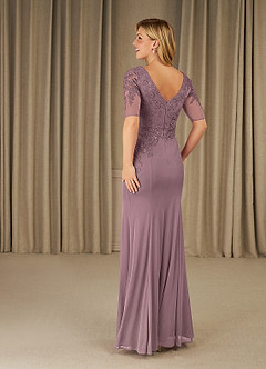 Azazie Ivanna Mother of the Bride Dresses Dusty Rose Mermaid Lace Dress image4