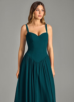 Azazie Evadina Suknie dla druhen Linia A Gorset Szyfon Do ziemi Sukienka image6