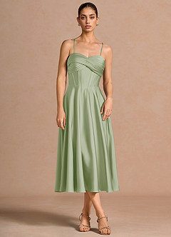 Lilyia Light Green Midi Dress image3