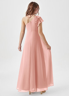 Azazie Arabella Junior Rosette A-Line Ruched Chiffon Dress image2