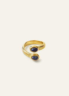 front Blue-Eyed Serpent Ring
