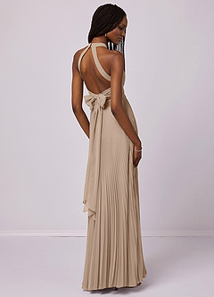 Barbie ♥ Azazie Bridesmaid Dresses Taupe A-Line Pleated Chiffon Dress image6