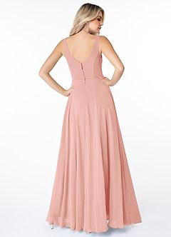 Azazie Calvi Final Sale Rosette A-Line Ruched Chiffon Dress image2