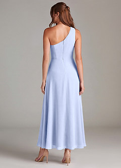 Azazie Brooke Robes de demoiselle d'honneur Robe Trapèze en Mousseline de soie Une épaule Eis image5