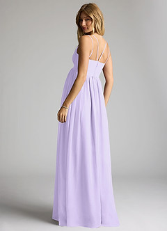 Azazie Emree Brautjungfernkleider für Schwangere A-Linie Chiffon Bodenlänge Kleid image5