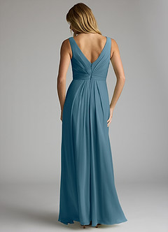 Azazie Gina Bridesmaid Dresses Bermuda A-Line V-Neck Pleated Chiffon Dress image5