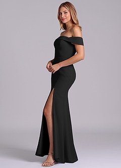 Azazie Luciana 신부 들러리 드레스 쉬스 오프 더 숄더 쉬폰 바닥 길이 드레스 image4