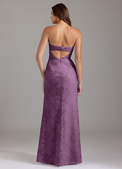 Azazie Leonis Bridesmaid Dresses Wisteria Sheath Strapless Floral Burnout Convertible Dress image6