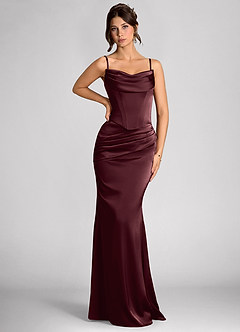 Calista Ganache Luminous Satin Maxi Dress image5
