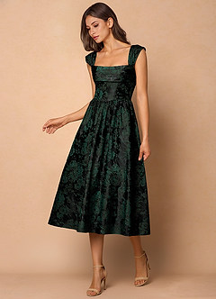 Kleid Runa Smaragdschwarz image4