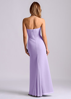 Azazie Debby Bridesmaid Dresses Lilac Mermaid Strapless Chiffon Dress image2